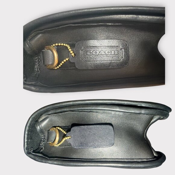 VTG Coach Convertible Clutch 9635 Black Leather Brass 90s Bag USA Tag New Strap - Picture 13 of 16